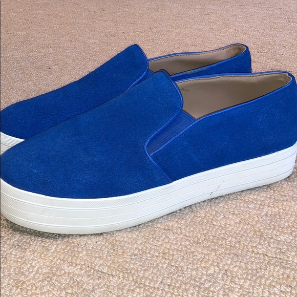 royal blue slip on sneakers